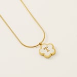 Gold color / 1 Piece Simple Series Daily Letter T Stainless Steel  Gold Color Shell Women's Pendant Necklaces Picture20